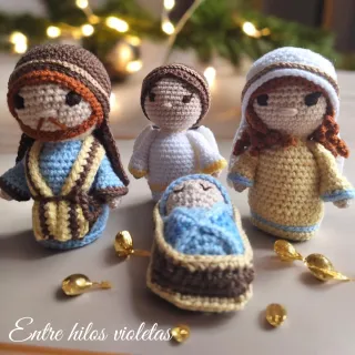 Belén crochet 4 figuras