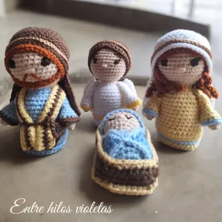 Belén crochet 4 figuras