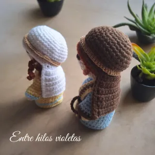 Belén crochet 4 figuras