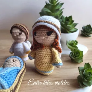 Belén crochet 4 figuras