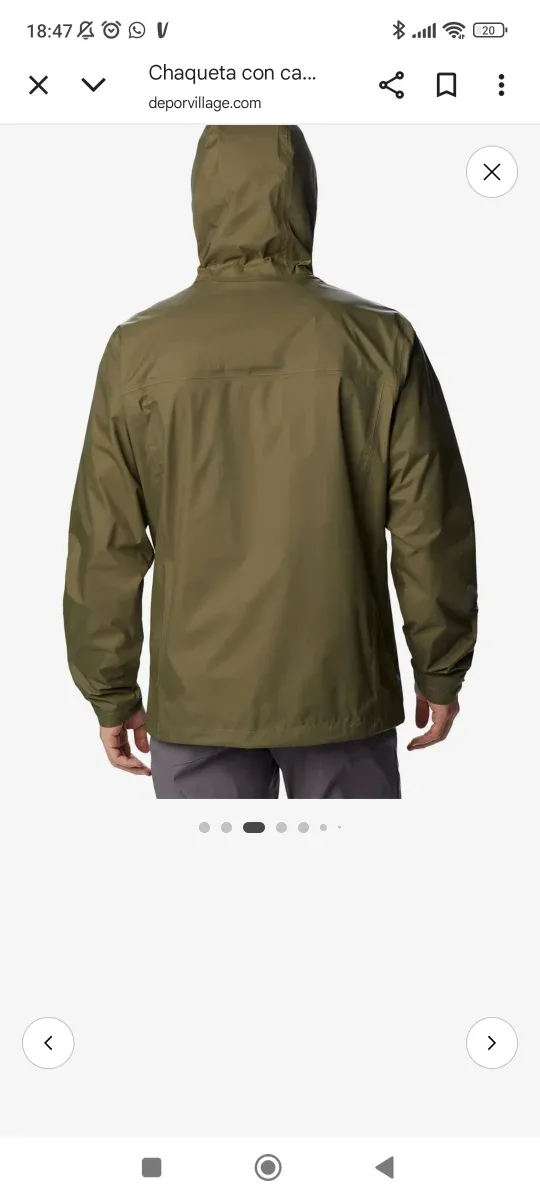 Chaqueta Columbia Omni-Tech Verde Oscuro.