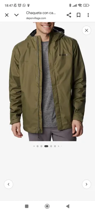 Chaqueta Columbia Omni-Tech Verde Oscuro.