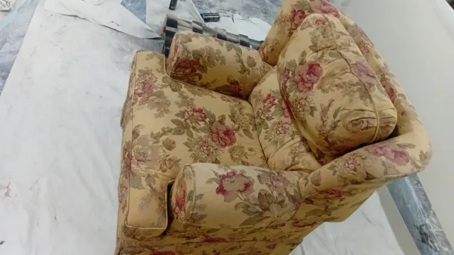 Sillón individual tela floral