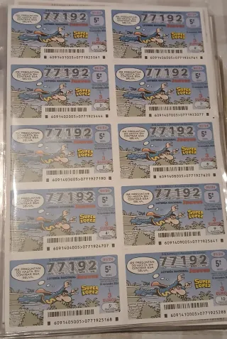 Billete Lotería Nacional Comic