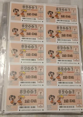 Billete Lotería Nacional Comic
