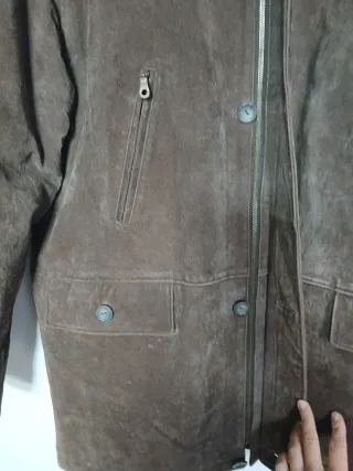 Abrigo de piel Pekari marrón