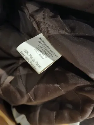 Abrigo de piel Pekari marrón