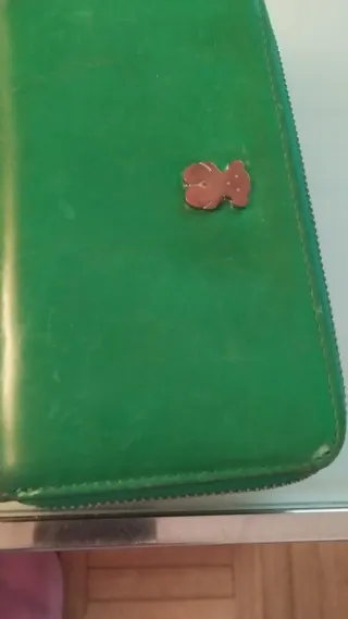 Cartera Tous Verde de piel