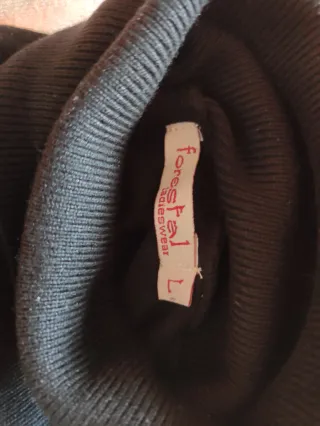 Jersey cuello alto negro mujer