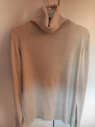 Jersey cuello alto negro mujer