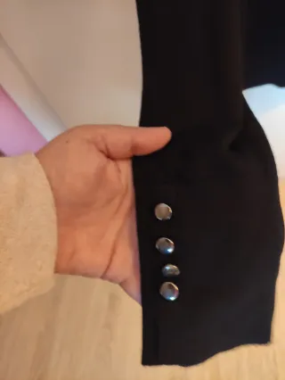 Jersey cuello alto negro mujer