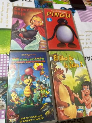 Lote 4 Películas VHS Infantiles (Español)