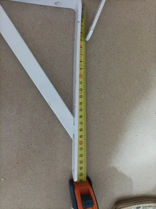 Escuadras de aluminio blancas (2 unidades)