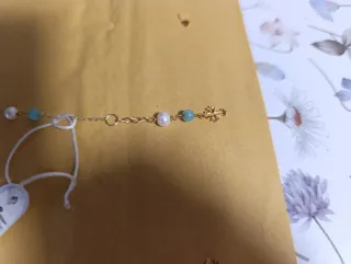 Bracciale Lotus per Bambini placcato in Oro Turchese