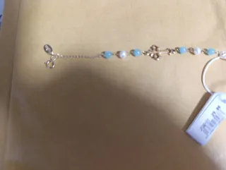 Bracciale Lotus per Bambini placcato in Oro Turchese