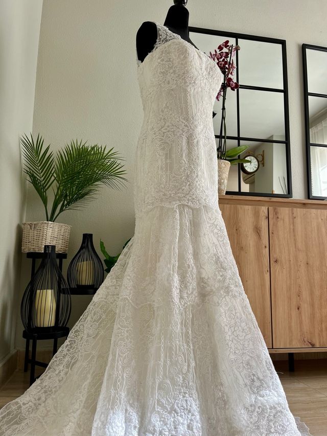 Vestido de Novia Sara Blanco Talla M