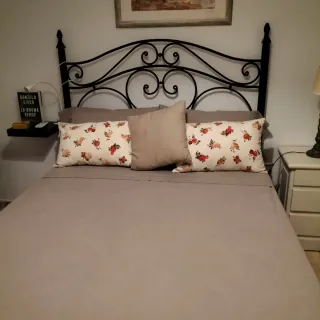 Cama Hierro Forjado 1.35 con Somier tb de hierro