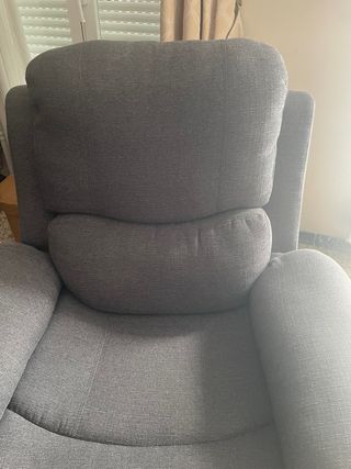 Sillón reclinable manual gris