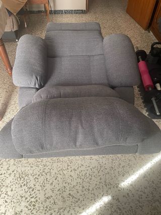 Sillón reclinable manual gris
