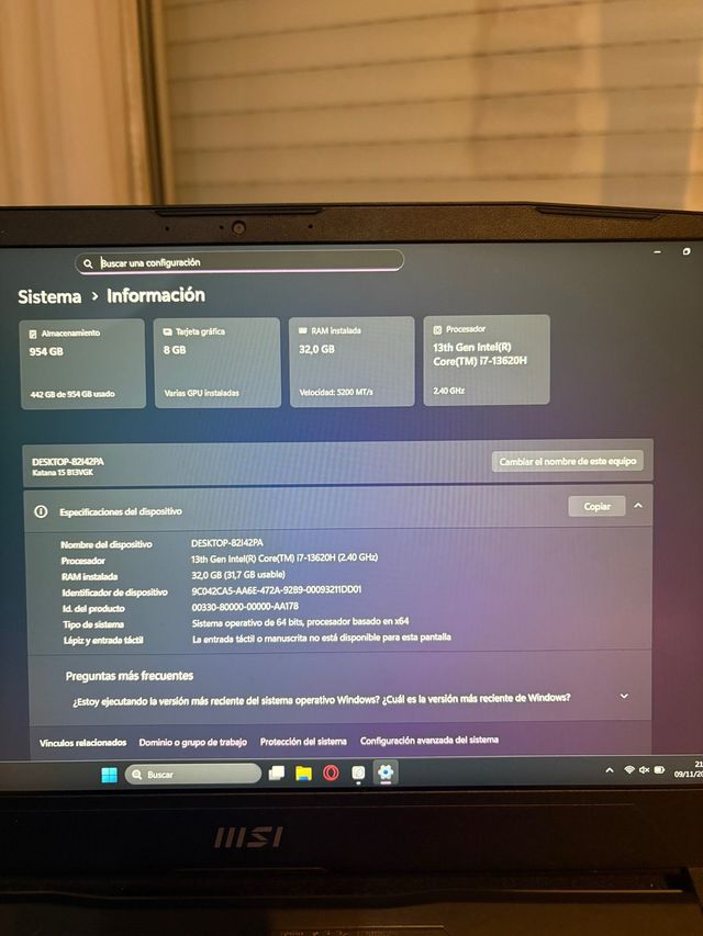MSI Katana 15 B13V Laptop nvidia 4070 32g RAM