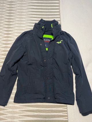 Chaqueta Hollister Azul y Verde Talla M