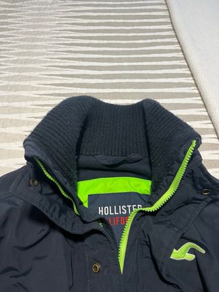Chaqueta Hollister Azul y Verde Talla M