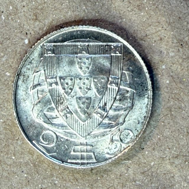 Moneda 2$50 Escudos 1940 Plata Portugal