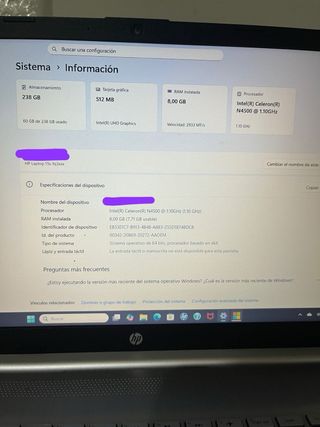 HP 15s Intel Celeron N4500 8GB RAM SSD