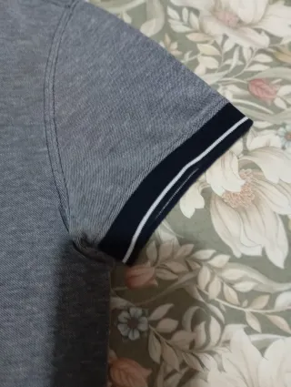 Polo Massimo Dutti Talla M Azul Grisáceo