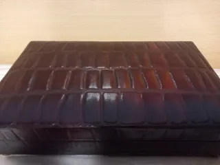 Caja madera años 60 con accesorios