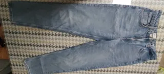 Pantalón vaquero mujer cintura alta recto