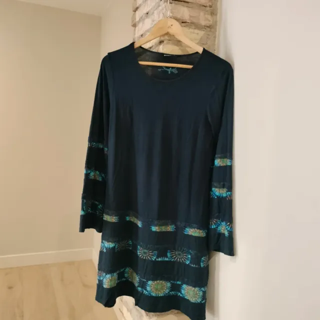 Vestido Desigual Azul marino, negro y  multicolor