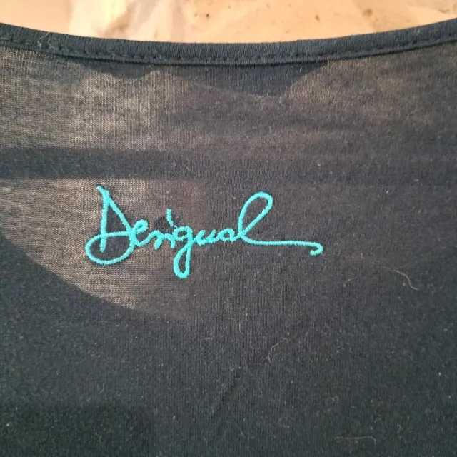 Vestido Desigual Azul marino, negro y  multicolor