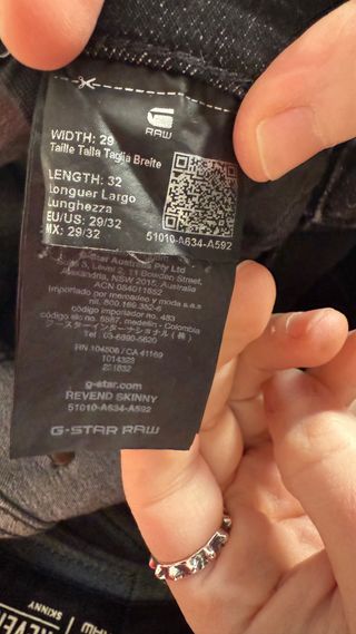 Pantalones vaqueros G-Star RAW negros