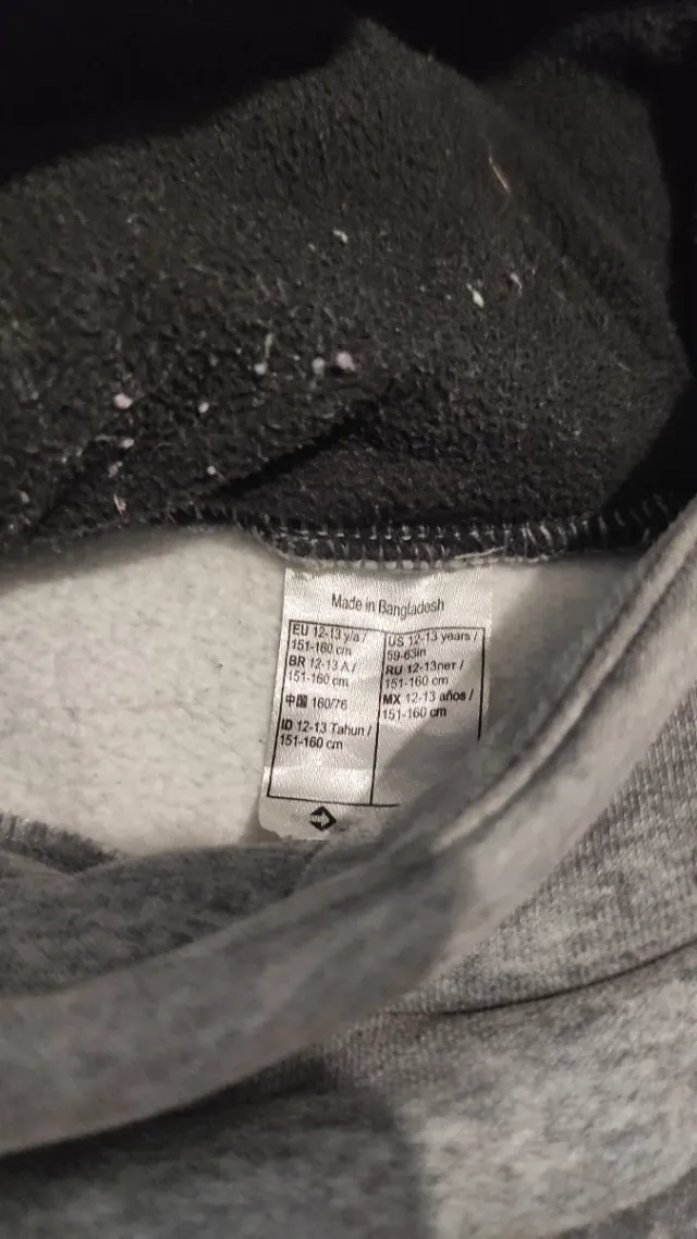 Sudadera niño Decathlon gris