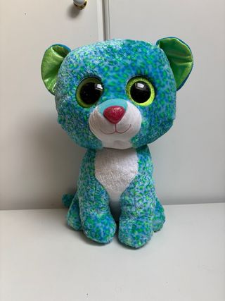 Peluche ojos grandes azul y verde, tamaño grande