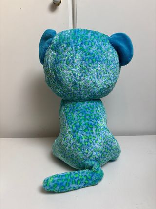 Peluche ojos grandes azul y verde, tamaño grande