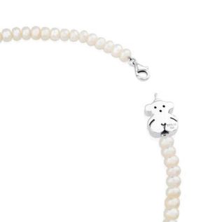 Collar perlas Tous oso plata