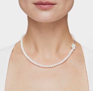 Collar perlas Tous oso plata