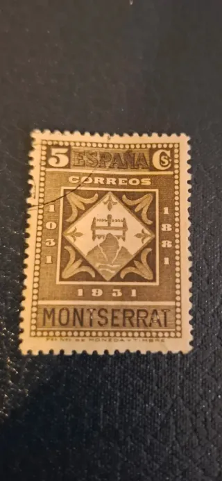 Sello España 1931 Montserrat Edifil 638