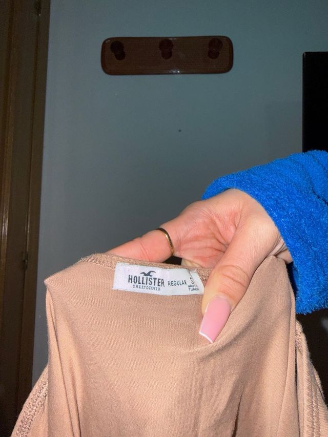 Vestido Hollister Marrón Manga Larga