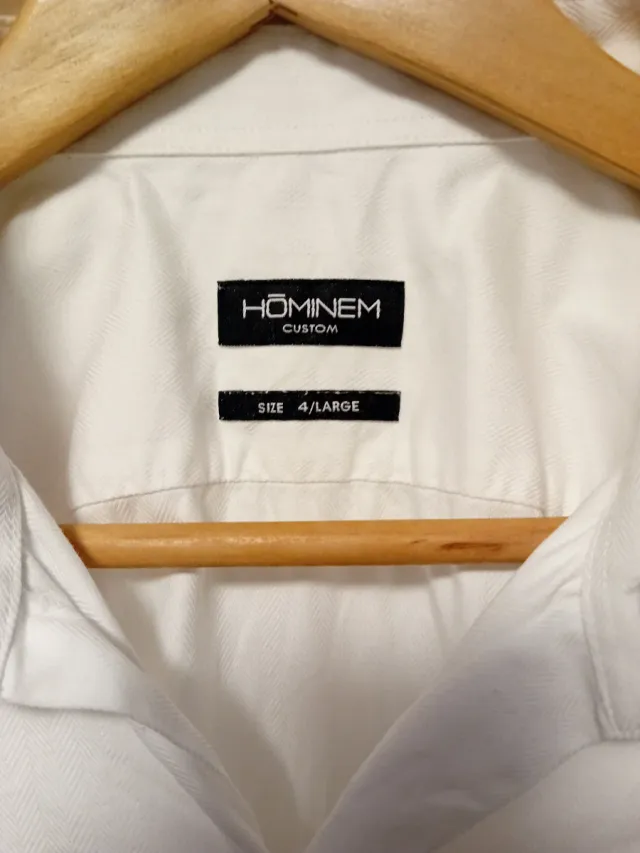 Camisa de vestir blanca Hominem Custom