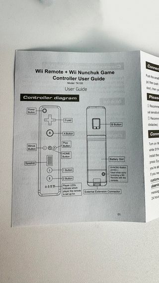 Mando de Juego Wii Remote + Wii Nunchuk con Funda