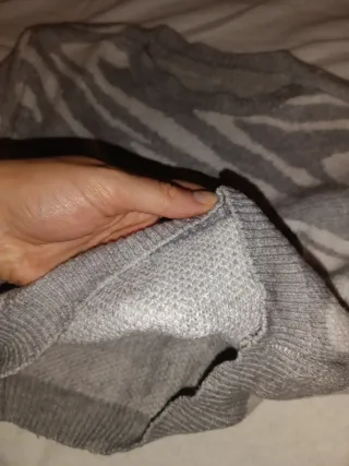 Jersey mujer estampado cebra gris y blanco