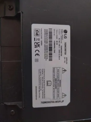 Televisión LG 75QNED86T6A