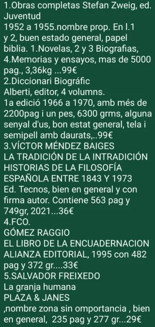 Libros varios, precios en la última foto