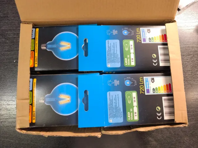 4 Bombillas LAES LED Globe 95mm Clara