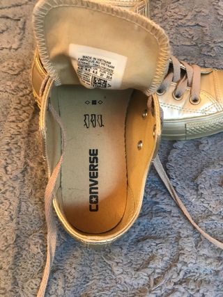 Converse All Star Doradas/Plateadas Talla 37