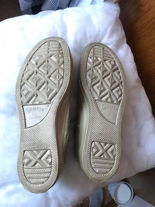 Converse All Star Doradas/Plateadas Talla 37
