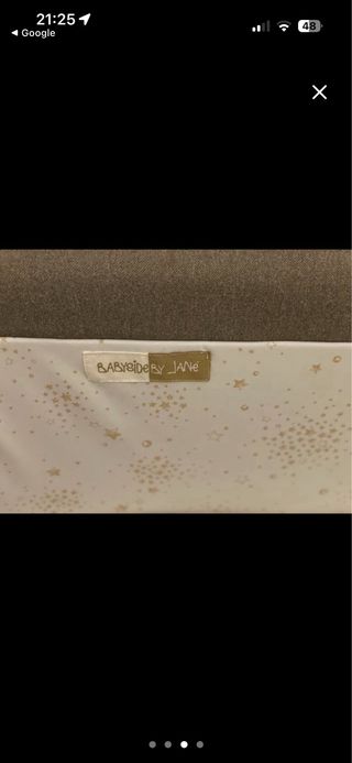 Minicuna colecho beig con estrellas